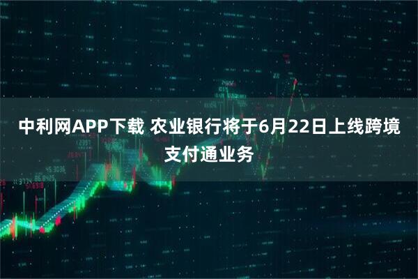 中利网APP下载 农业银行将于6月22日上线跨境支付通业务